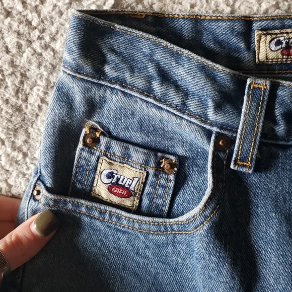 VTG Cruel Girl Slim Fit Cotton Western Medium Wash Denim Jeans
